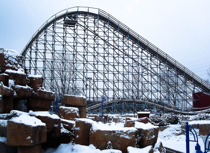 The Hellcat Roller Coaster at Timber Falls Adventure Park, Wisconsin Dells, Winter 2008