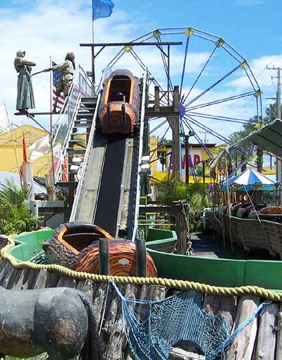 The Colorado River Flume Ride @ Uncle Bernies Theme Park located at the Swap Shop, Fort Lauderdale, Florida