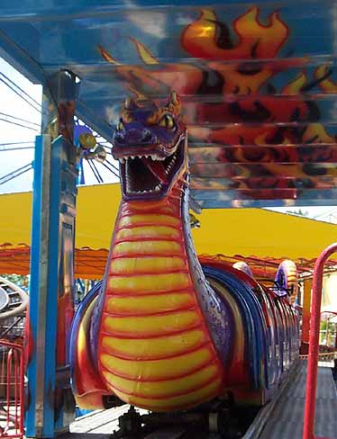 The Dragon Roller Coaster @ Uncle Bernies Theme Park located at the Swap Shop, Fort Lauderdale, Florida