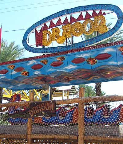 The Dragon Roller Coaster @ Uncle Bernies Theme Park located at the Swap Shop, Fort Lauderdale, Florida