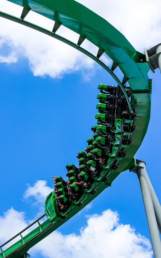 The Incredible Hulk Rollercoaster at Universal's Islands of Adventure, Orlando, Florida