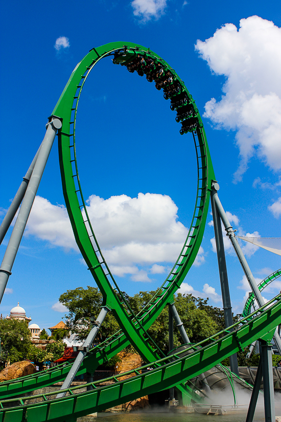 The Incredible Hulk Rollercoaster at Universal's Islands of Adventure, Orlando, Florida