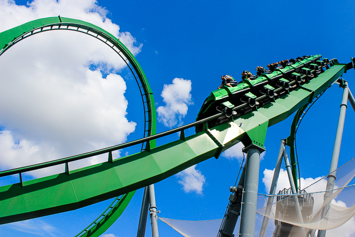 The Incredible Hulk Rollercoaster at Universal's Islands of Adventure, Orlando, Florida