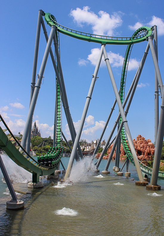 The Incredible Hulk Rollercoaster at Universal's Islands of Adventure, Orlando, Florida