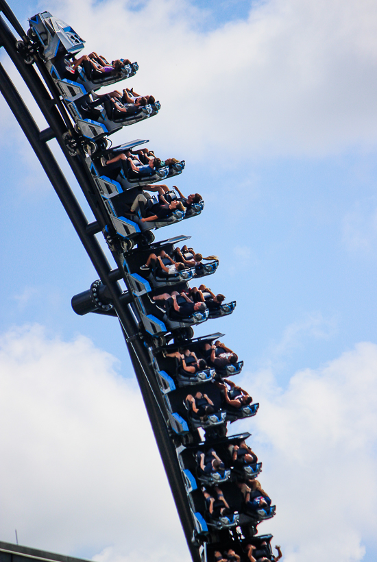 The completely terrifying Velocicoaster launched themed new for 2021 rollercoaster at Universal's Islands of Adventure, Orlando, Florida