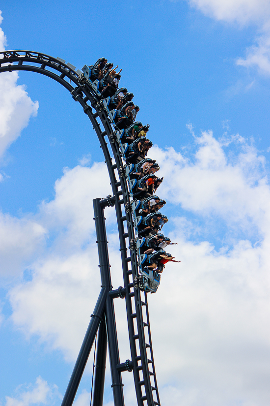 The completely terrifying Velocicoaster launched themed new for 2021 rollercoaster at Universal's Islands of Adventure, Orlando, Florida