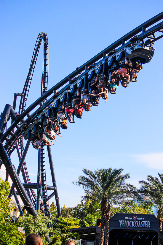 The completely terrifying Velocicoaster launched themed new for 2021 rollercoaster at Universal's Islands of Adventure, Orlando, Florida