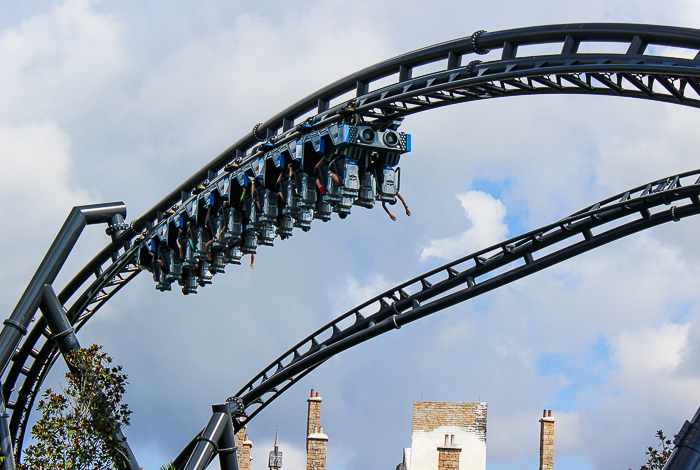 The completely terrifying Velocicoaster launched themed new for 2021 rollercoaster at Universal's Islands of Adventure, Orlando, Florida