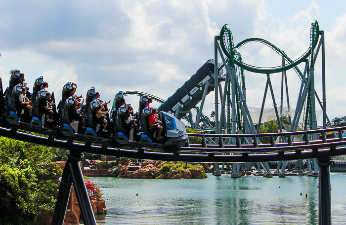 The completely terrifying Velocicoaster launched themed new for 2021 rollercoaster at Universal's Islands of Adventure, Orlando, Florida