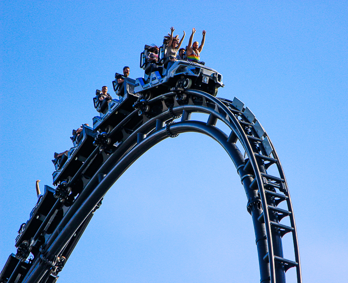 The completely terrifying Velocicoaster launched themed new for 2021 rollercoaster at Universal's Islands of Adventure, Orlando, Florida