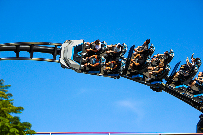 The completely terrifying Velocicoaster launched themed new for 2021 rollercoaster at Universal's Islands of Adventure, Orlando, Florida