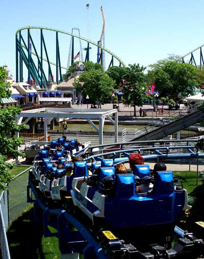 The Corkscrew Rollercoaster at Valleyfair, Shakopee, Minnesota