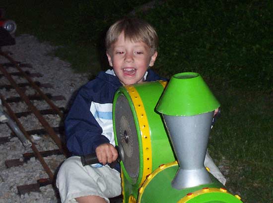 Bond Riding The Cho Choo at Waldameer Park, Erie Pennsylvania