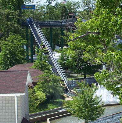 The Raging Thunder Log Flume at Waldameer Park, Erie Pennsylvania