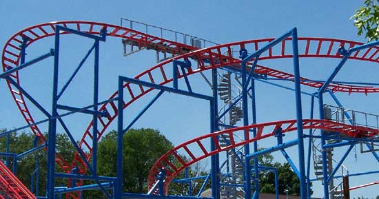 New For 2004 A Spinning Mouse Rollercoaster at Waldameer Park, Erie Pennsylvania