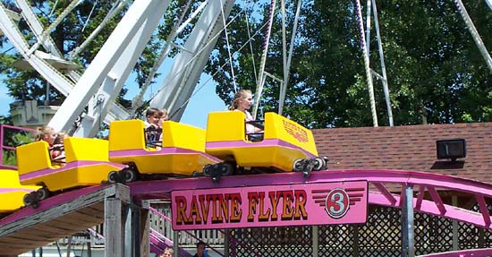 The Ravine Flyer 3 Rollercoaster at Waldameer Park, Erie Pennsylvania