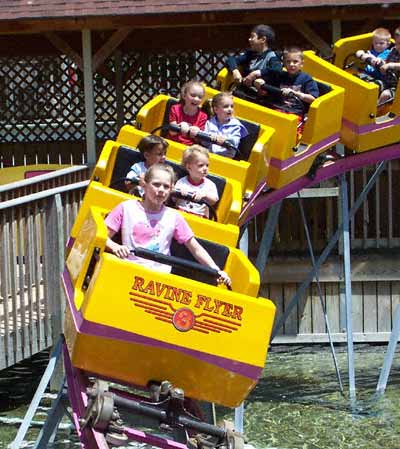 The Ravine Flyer 3 Rollercoaster at Waldameer Park, Erie Pennsylvania