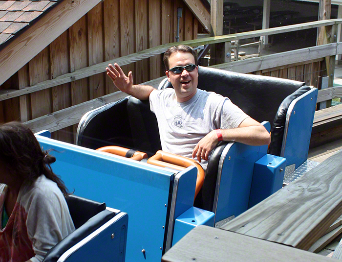 The Ravine Flyer 2 Roller Coaster at Waldameer Amusement Park, Erie, Pennsylvania