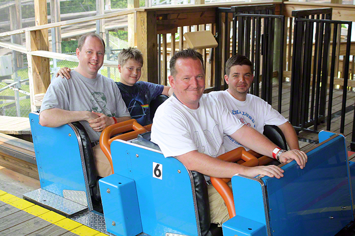 The Ravine Flyer 2 Roller Coaster at Waldameer Amusement Park, Erie, Pennsylvania