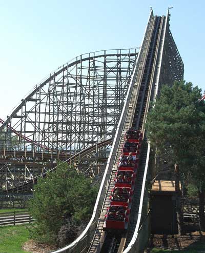 The Timberwolf Rollercoaster at Worlds of Fun, Kansas City, MO