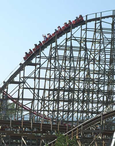 The Timberwolf Rollercoaster at Worlds of Fun, Kansas City, MO