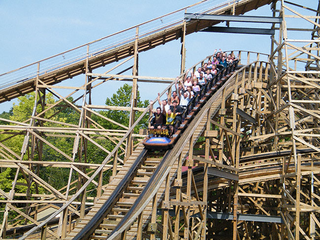 The New for 2009 Prowler Roller Coaster at Worlds of Fun, Kansas City, Missouri