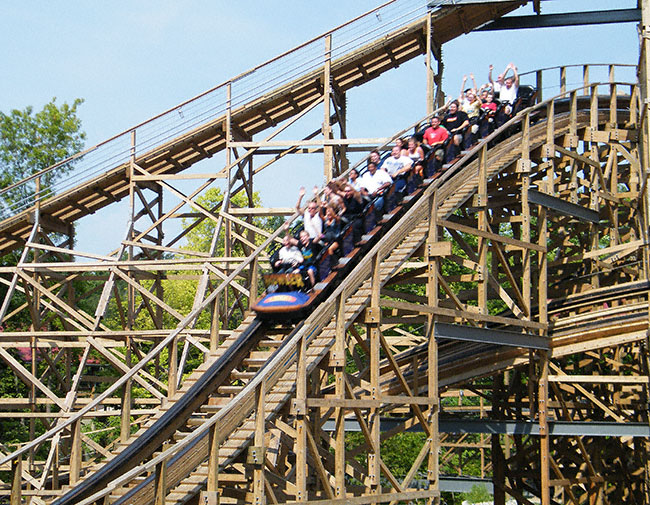 The New for 2009 Prowler Roller Coaster at Worlds of Fun, Kansas City, Missouri