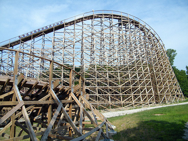 The New for 2009 Prowler Roller Coaster at Worlds of Fun, Kansas City, Missouri