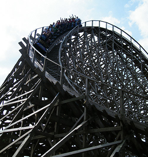 The New for 2009 Prowler Roller Coaster at Worlds of Fun, Kansas City, Missouri