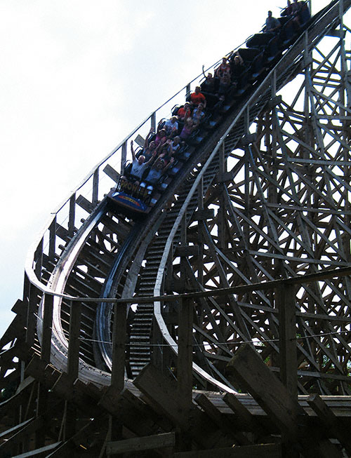 The New for 2009 Prowler Roller Coaster at Worlds of Fun, Kansas City, Missouri