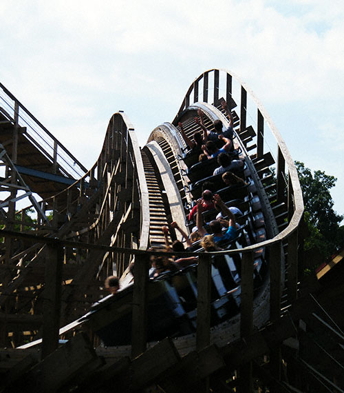 The New for 2009 Prowler Roller Coaster at Worlds of Fun, Kansas City, Missouri