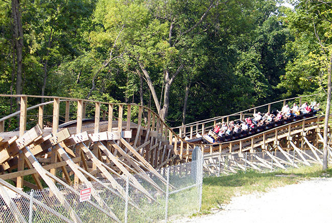 The New for 2009 Prowler Roller Coaster at Worlds of Fun, Kansas City, Missouri