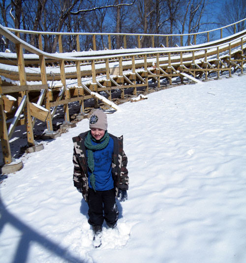 Prowler, the new for 2009 Wooden Coaster at Worlds of Fun, Kansas City, Missouri