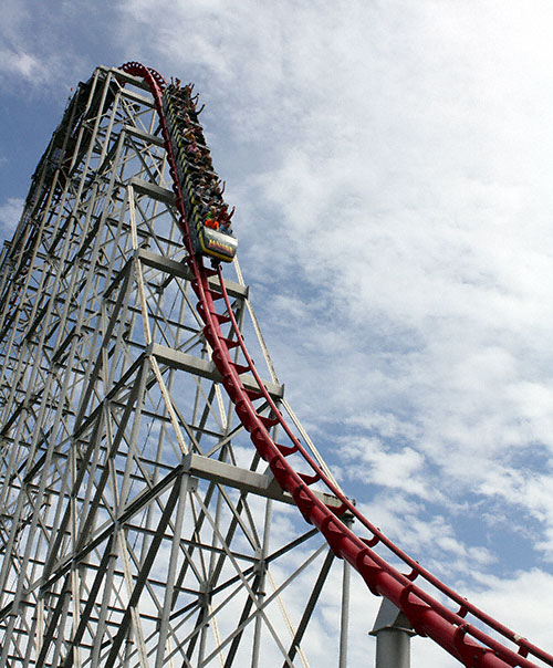 The Mamba Rollercoaster at World's Of Fun, Kansas City, Missouri