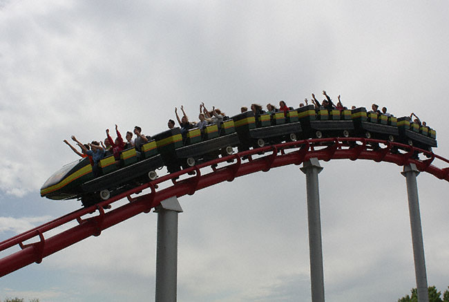 The Mamba Rollercoaster at World's Of Fun, Kansas City, Missouri