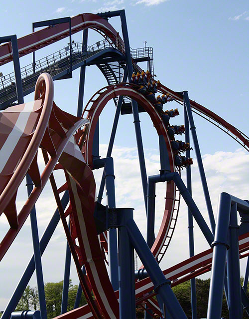 The Patriot Rollercoaster at World's Of Fun, Kansas City, Missouri