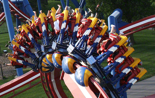 The Patriot Rollercoaster at World's Of Fun, Kansas City, Missouri