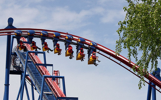 The Patriot Rollercoaster at World's Of Fun, Kansas City, Missouri