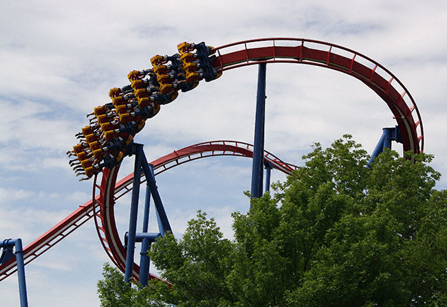 The Patriot Rollercoaster at World's Of Fun, Kansas City, Missouri