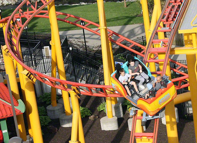 The Spinning Dragons Rollercoaster at World's Of Fun, Kansas City, Missouri