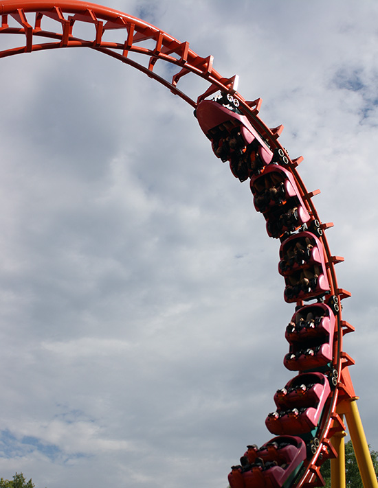 The Boomerang roller coaster at Worlds of Fun, Kansas City, Missouri