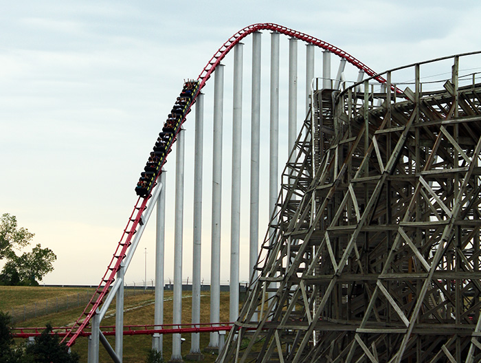 The Mamba Roller Coaster at Worlds of Fun, Kansas City, Missouri