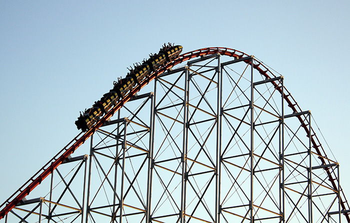 The Mamba Roller coaster at Worlds of Fun, Kansas City, Missouri