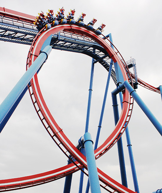 The Patriot Roller Coaster at Worlds of Fun, Kansas City, Missouri