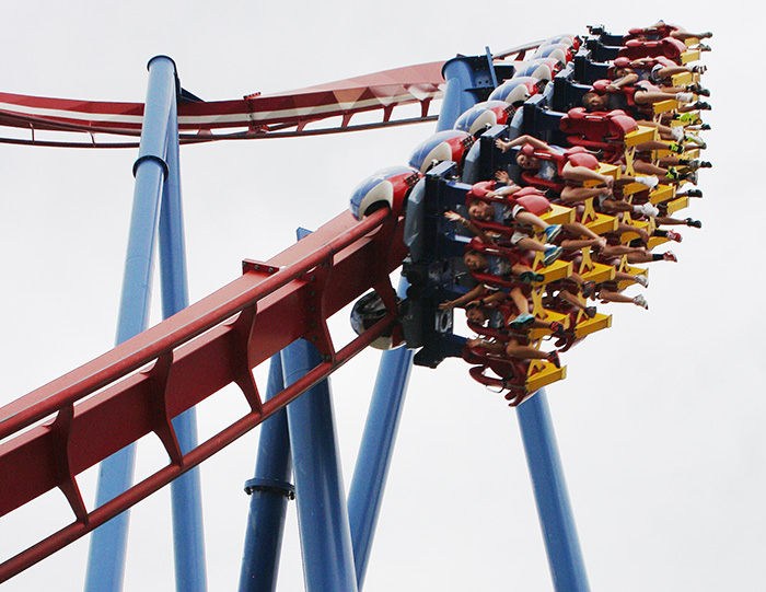 The Patriot Roller Coaster at Worlds of Fun, Kansas City, Missouri