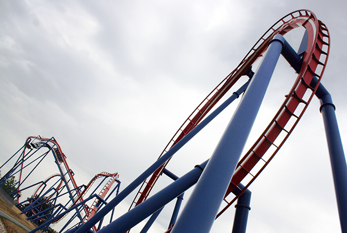 The Patriot Roller Coaster at Worlds of Fun, Kansas City, Missouri