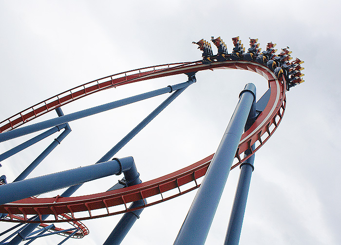 The Patriot Roller Coaster at Worlds of Fun, Kansas City, Missouri