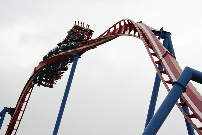 The Patriot Roller Coaster at Worlds of Fun, Kansas City, Missouri