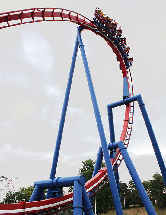 The Patriot Roller Coaster at Worlds of Fun, Kansas City, Missouri