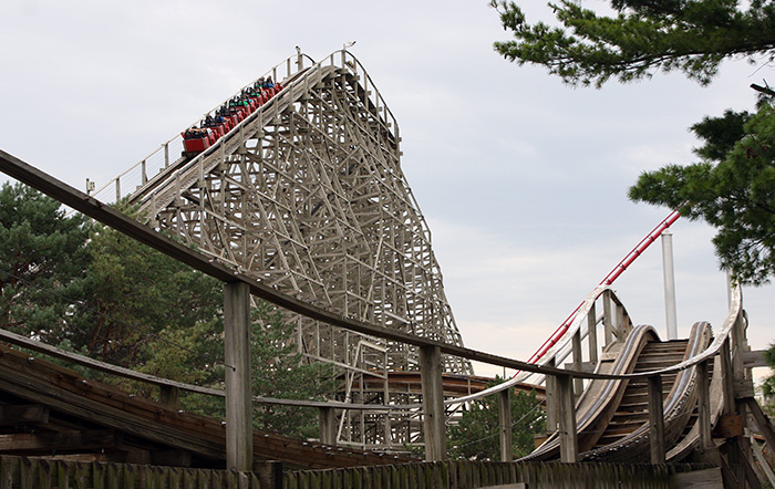 The Timber Wolf  Roller Coaster at Worlds of Fun, Kansas City, Missouri